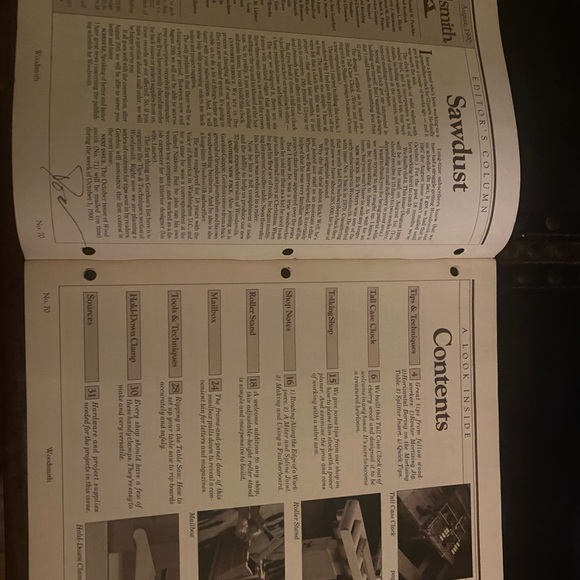 🎉5/$10🎉 Woodsmith magazine no70 August 90 heirloom clock,adjustable roll stand - Picture 2 of 8